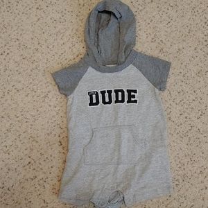 Carter's hooded romper 12 months